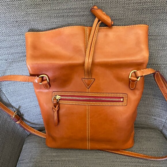 Dooney & Bourke Chestnut Leather Florentine Crossbody Bag - Picture 6 of 16
